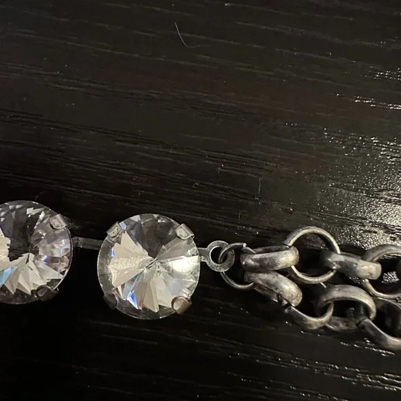 Crystal & Silver statement necklace - Picture 11 of 13